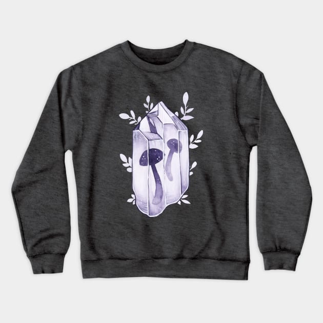 Crystal Mushrooms Crewneck Sweatshirt by Ellen Wilberg